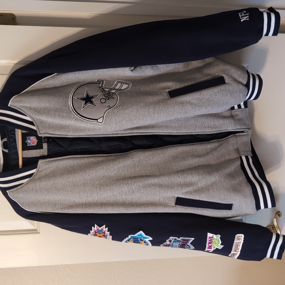 GIII Vintage Dallas Cowboys Superbowl Cotton Varsity Jacket